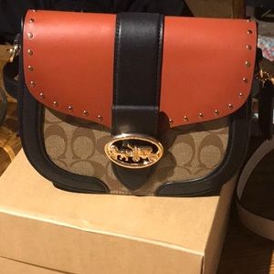 Coach Georgie Saddlebag with Rivets